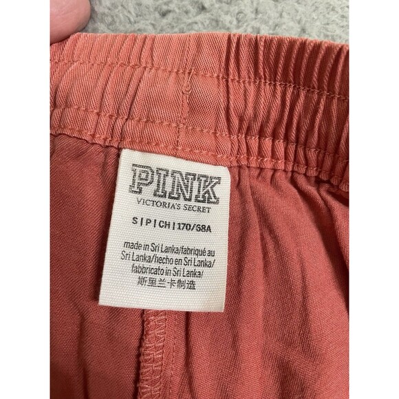 Victoria's Secret PINK Women's Size Small Salmon Pink Joggers Pockets Drawstring - Picture 3 of 8